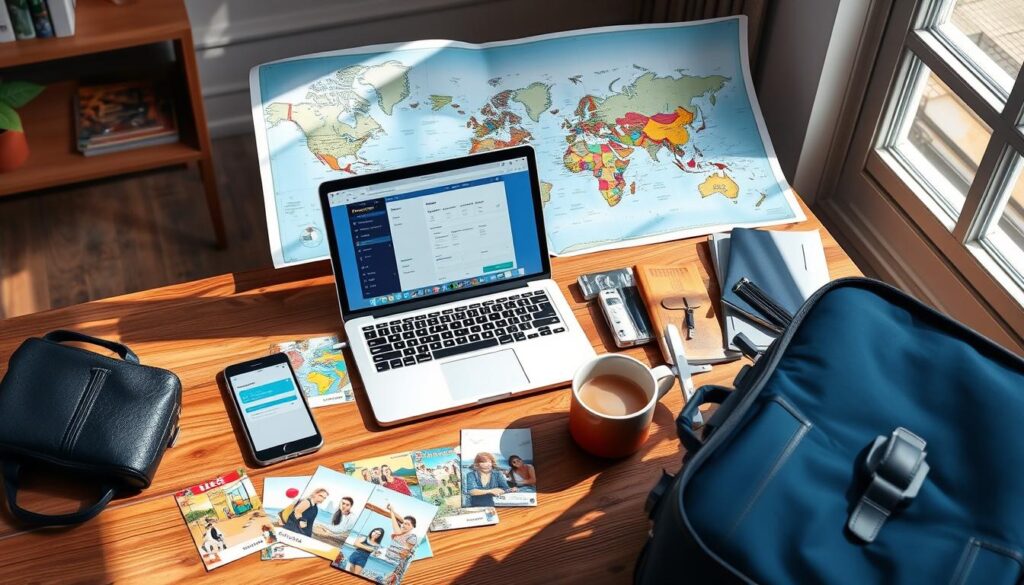 Planejamento de viagens de última hora